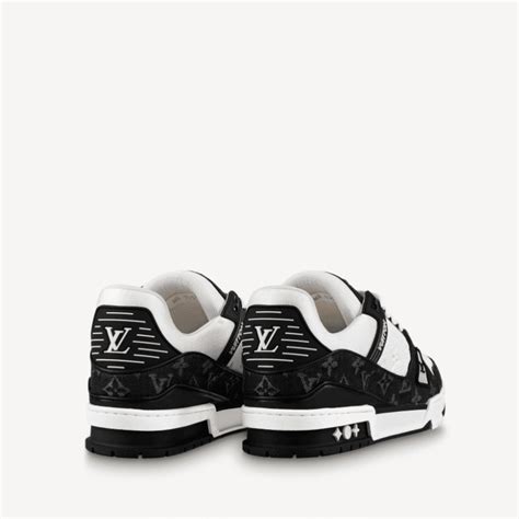 louis vuitton lv trainer white black white|Louis Vuitton white trainers women.